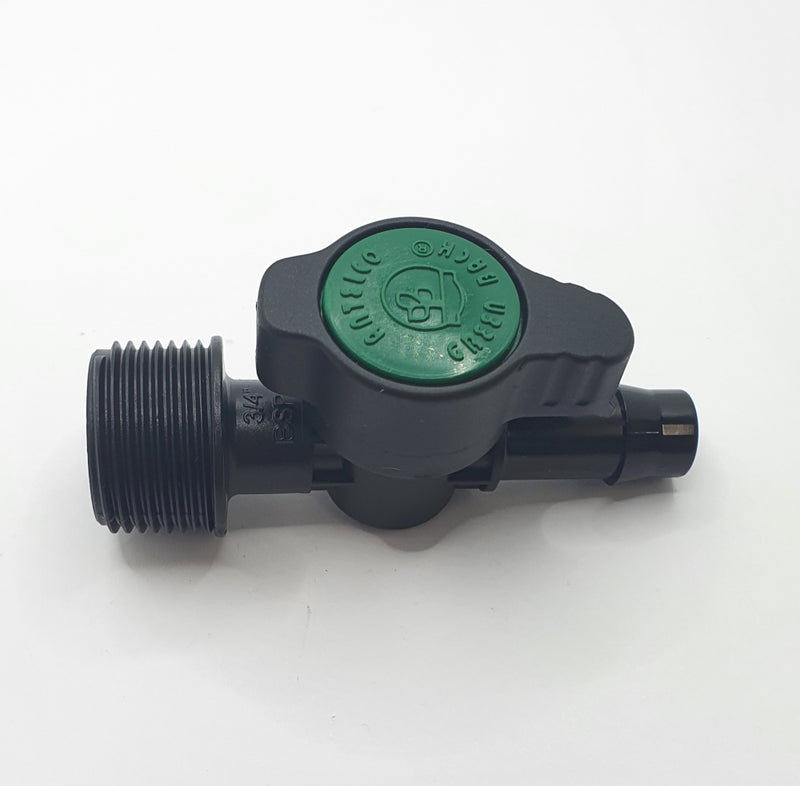 Antelco 13mm Barbed Valve to 3/4" Male Thread